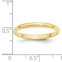 Polukružni prsten od primarnog zlata ugraviran u karatno žuto zlato, veličine 13,5