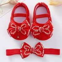 Dječje cipele, modne dječje cipele s mekim potplatom, biserna haljina, cvjetne princezine cipele, Cipele za djevojčice, crvena 13