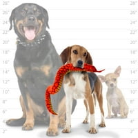 Izdržljiva igračka za pse za pse, crvena i smeđa