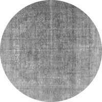 Tradicionalni perzijski tepisi za sobe okruglog oblika u sivoj boji, promjera 4 inča