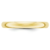 Polukružni prsten od žutog zlata, veličine 11,5