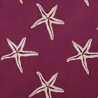 14 20 Jednostavno Daisy Starfish Unutarnji jastuk na otvorenom, Maroon Red Qty 1