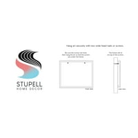 Stupell Industries White Rabbit Fluffy Boot Mozaic uzorak pozadina Slikanje crna uokvirena umjetnička print zidna umjetnost, dizajn