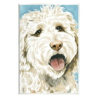 Stupell Industries Happy Shaggy Dog Portret Slikar Umjetnost Umjetnička umjetnost, dizajn by Grace Popp