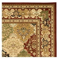 Tradicionalni tepih s obrubom, višebojna Crvena, 3'3 5'3