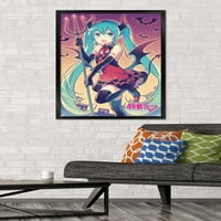 Zidni poster Hatsune Miku-šišmiši, 22.375 34 uokviren