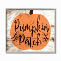 Stupell IndustriePumpkin Patch Halloween tipografija Framed Wall Art by Daphne Polselli