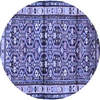Tradicionalne prostirke za sobe u obliku okrugle perzijske plave boje, promjera 7 inča