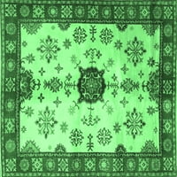 Tradicionalne prostirke za sobe u obliku pravokutnika u geometrijskom uzorku smaragdno zelene boje, 4' 6'