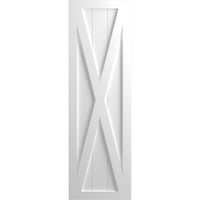Ekena Millwork 15 W 48 H True Fit PVC Single X-Board Farmhouse Fiksna nosača, bijela