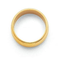 Polukružni zaručnički prsten od žutog karatnog zlata od netaknutog zlata