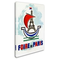 Zaštitni znak likovna umjetnost 'Foire de Paris' platno umjetnost by Vintage Apple Collection