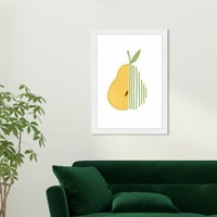 Wynwood Studio ispisuje jednostavnu hranu od kruške i kuhinje plodove zidne umjetničke platno print žuti pastelno žuto 13x19