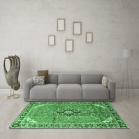 Tradicionalni tepisi u smaragdno zelenoj boji, kvadratni 5 stopa