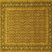 Tvrtka alt pere u stroju pravokutne tradicionalne perzijske prostirke žute boje za unutarnje prostore, 8 '10'