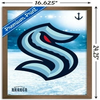 Seattle Kraken - plakat za zid logotipa, 22.375 34