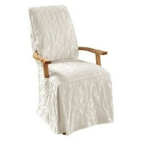 Navlaka za blagovaonsku stolicu s dugim naslonima za ruke u Damasku od tkanine;