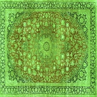 Tradicionalni tepisi u zelenoj boji, kvadrat 7 stopa