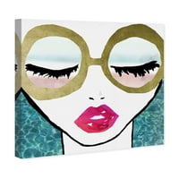 Wynwood Studio Mode and Glam Wall Art Canvas Otisci 'Spremni za vodeni portreti - plava, ružičasta