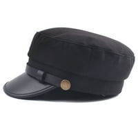 Muška Vintage kapa, udobna ženska kapa bez leđa, prozračna bejzbolska kapa i beretka, Crna