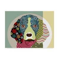 Zaštitni znak likovna umjetnost 'Cvjetni beagle' platno umjetnost Lanre Adefioye