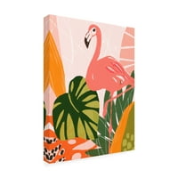 Lipanj Erica Vess 'Jungle Flamingo I' Canvas Art