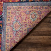 Tradicionalni cvjetni tepih od 11' 15', Fuksija narančasta