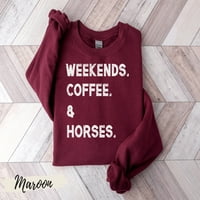 Vikend, majica s kapuljačom, Pokloni za konje, košulja za konje, majica za konje, džemperi za žene, poklon za ljubitelje konja, košulje