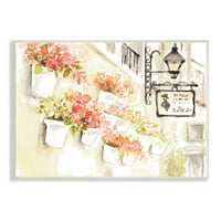 Stupell Industries Impresionistički lončani cvjetovi meka Pariška gradska ulica, 19, dizajnirala Lanie Loreth