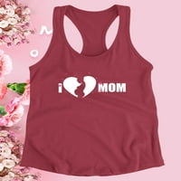 Trudna žena u majici Heart Mama Racerback -Sliku od Shutterstock, Ženski prosječna veličina