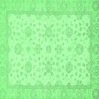 Tradicionalne prostirke za sobe u pravokutnom orijentalnom stilu u smaragdno zelenoj boji, 2' 4'
