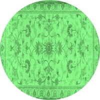 Tradicionalne perzijske prostirke u smaragdno zelenoj boji tvrtke za sobe okruglog oblika, promjera 7 inča