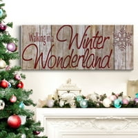 Zimska galerija Wonderland Premium zamotana platno - spremna za objesiti