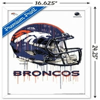 Denver Broncos - plakat za kaciga za kacigu, 14.725 22.375