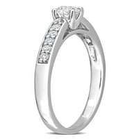 Zaručnički prsten od srebra od srebra s dijamantom u karatima