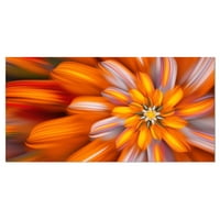 DesignArt 'masivni narančasti fraktalni cvijet' cvjetni platno umjetnički tisak