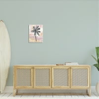 Stupell Industries Pastel Pink Palm Tree Tropical Abstract Design Wood Art, 19, Dizajn Kristen Dew