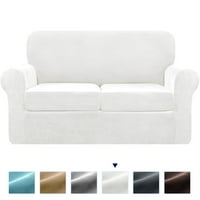 Baršunasta navlaka za kauč od 3 komada visoke elastičnosti, odvojene navlake za jastuke