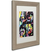 Zaštitni znak likovna umjetnost Beatles Canvas Art by Dean Russo, White Matte, okvir breze