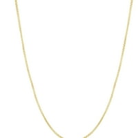 18k žuto zlato pozlaćeno srebrno okrugla ogrlica BO lančana ogrlica, 16 ”do 24”, žene, unisex