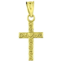 Ogrlica s privjeskom u obliku križa: privjesak od 14 karata s lancem od 20 inča