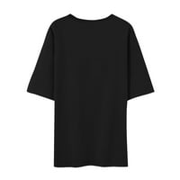 Ženske bluze Muška ljetna majica s printom za Valentinovo s kratkim rukavima za parove za muškarce i žene Crna