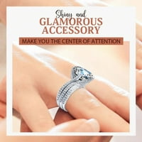 Super flash Moissanite vjenčani prstenovi u obliku prstena za žene Moissanite vjenčani prstenovi uvijeni vjenčani prstenovi za godišnjicu