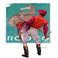 Marmont Hill Jockey gleda slikanje platnenog umjetničkog tiska
