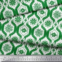 Zelena pamučna Poplin Tkanina od tkanine s cvjetnim Damaskom, tkanina za šivanje širine dvorišta