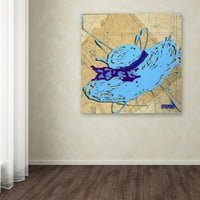 Zaštitni znak likovne umjetnosti Rodericka Stevensa Plava fleksibilna ljubičasta mašna