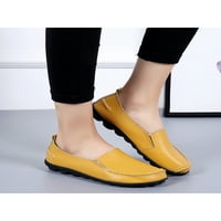 Ženske ravne cipele, široke natikače, Casual ženske natikače, Žuta, 11 USD