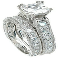 Set zaručničkih prstenova za njega i nju, odgovarajući zaručnički prstenovi za njega i nju veličine 12