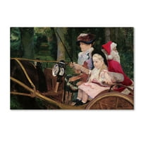 Zaštitni znak likovna umjetnost 'Cassatt - žena i djevojka koja vozi' platno umjetnost Ed Wheeler