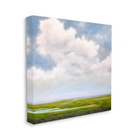 Stupell Industries Panoramski livadni horizont oblaci za slikanje galerija zamotana platna za tisak zidne umjetnosti, dizajn Catherine